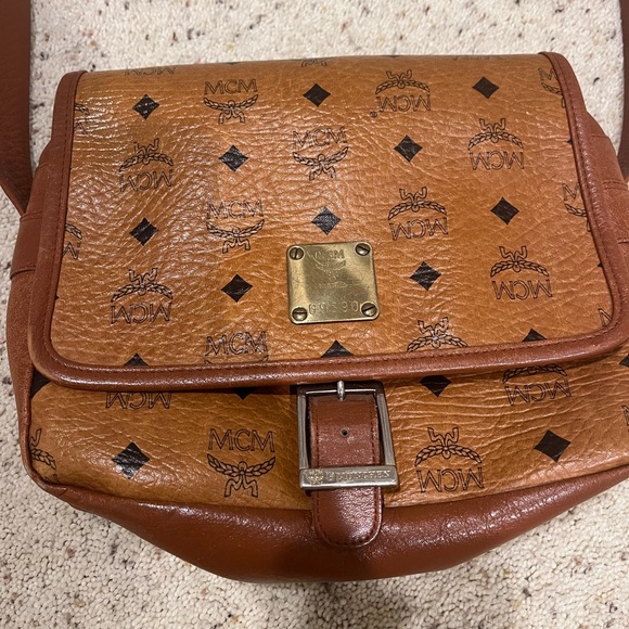 Vintage MCM Visetos Brown Leather Shoulder/Crossbody Bag - Picture 4 of 4